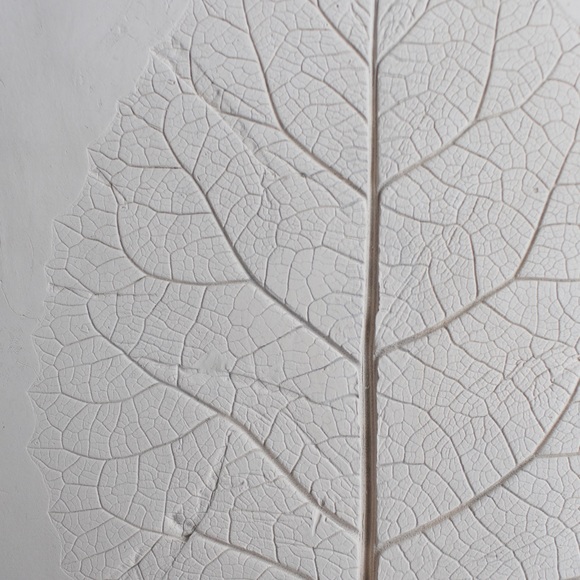 Boho ceramic leaf imprint - Picture 3 of 4